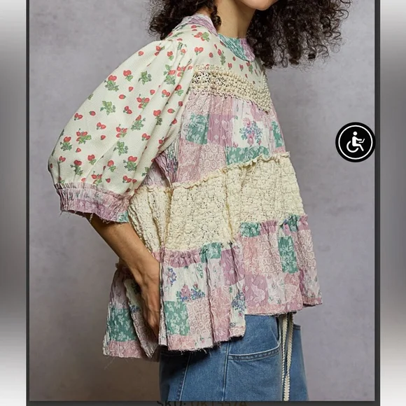 POL Mixed Media Top - Picture 3 of 6